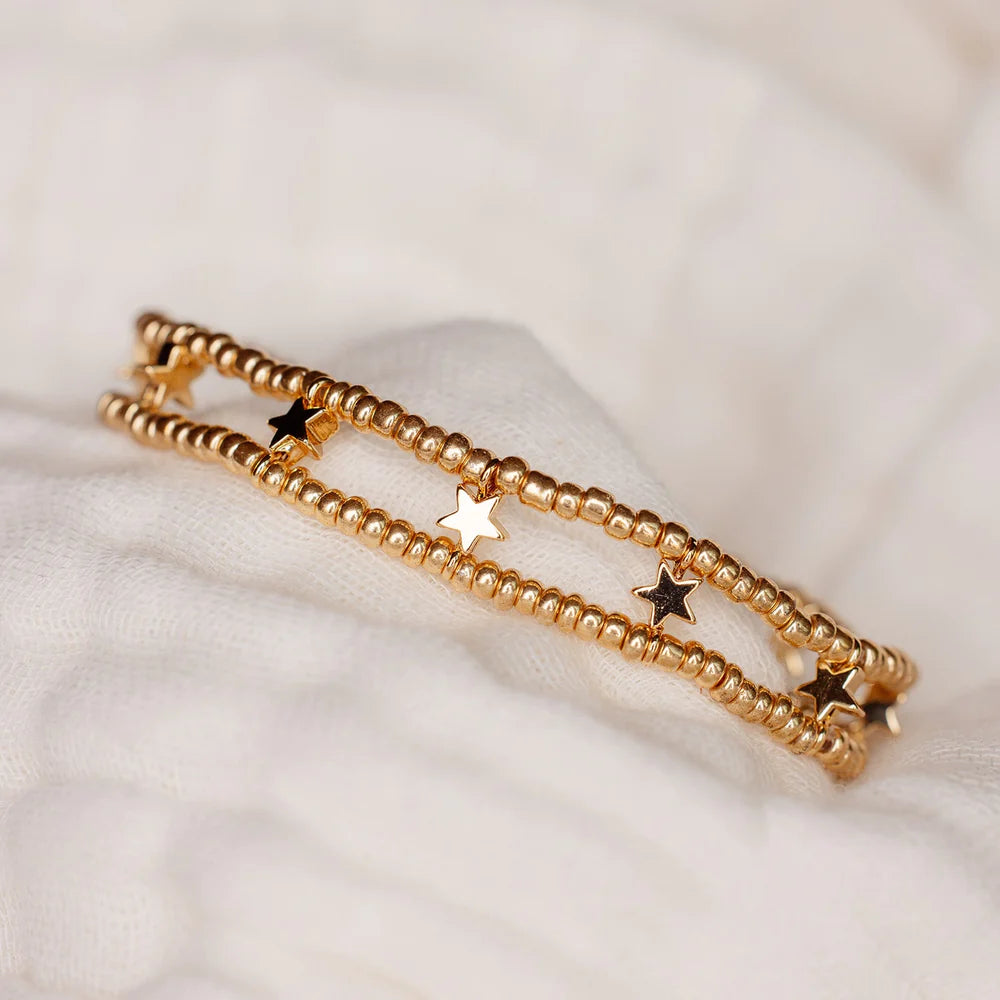 Pura Vida Gold Star Stretch Bracelet