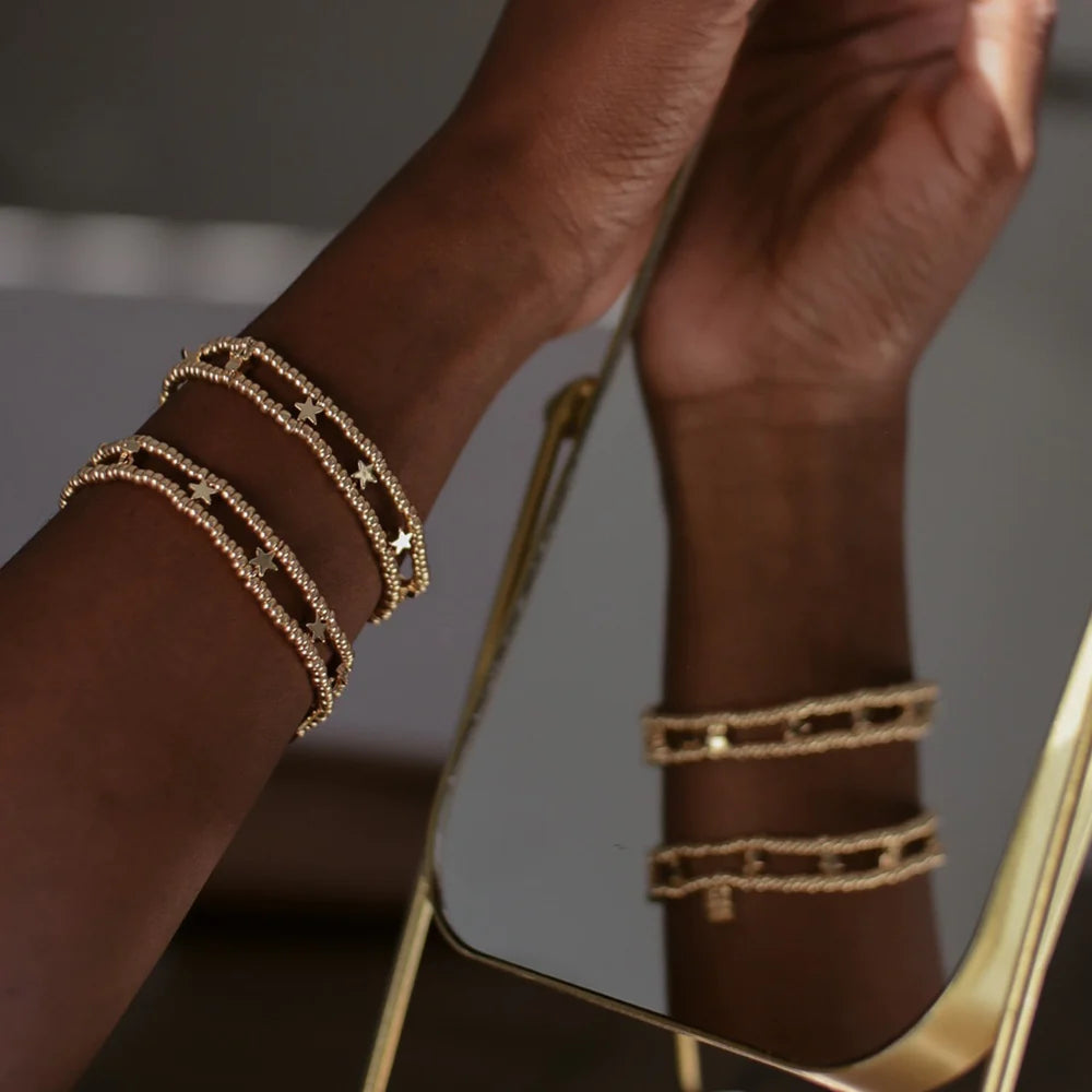 Pura Vida Gold Star Stretch Bracelet