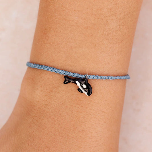 Pura Vida Sky Blue Orca Charm Bracelet