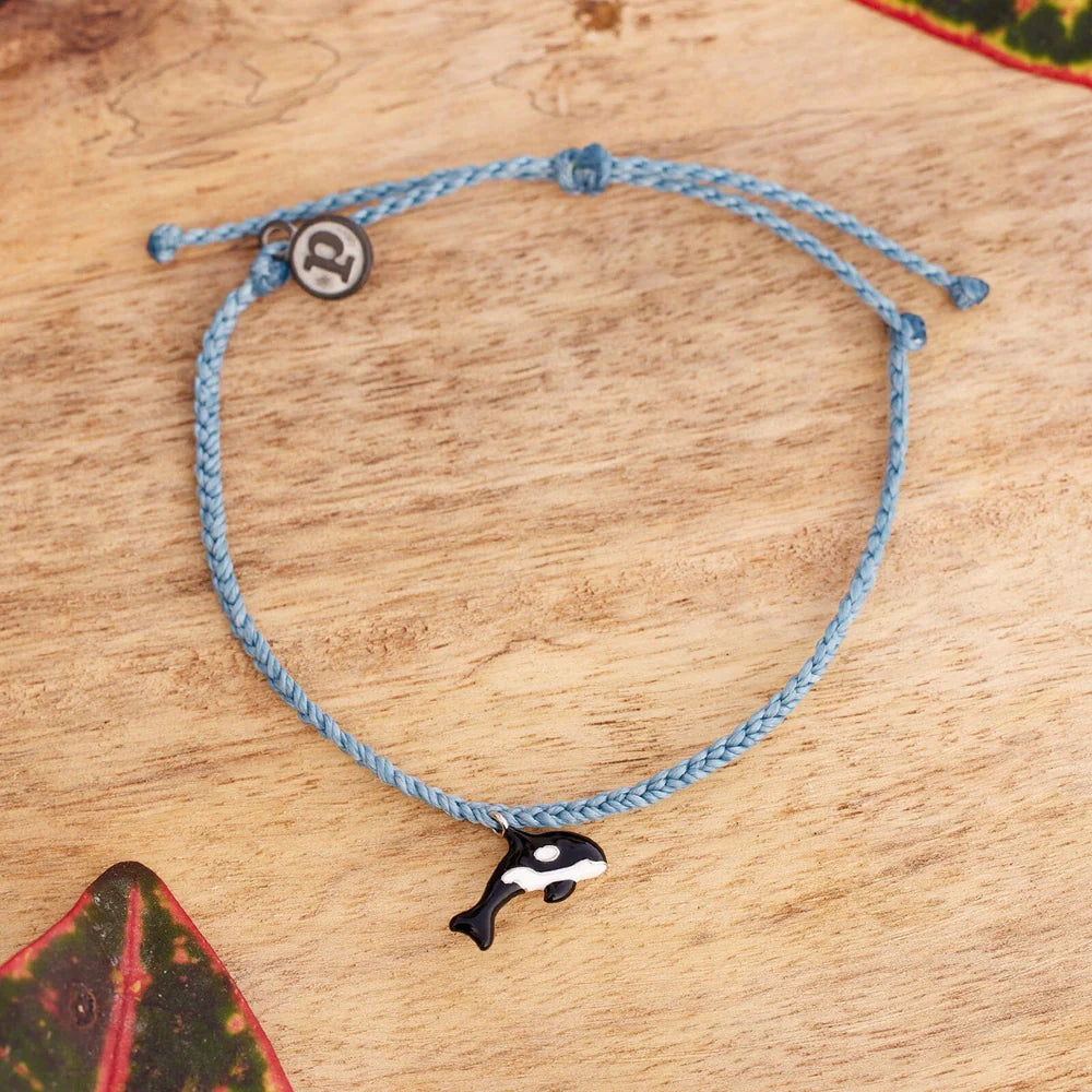 Pura Vida Sky Blue Orca Charm Bracelet