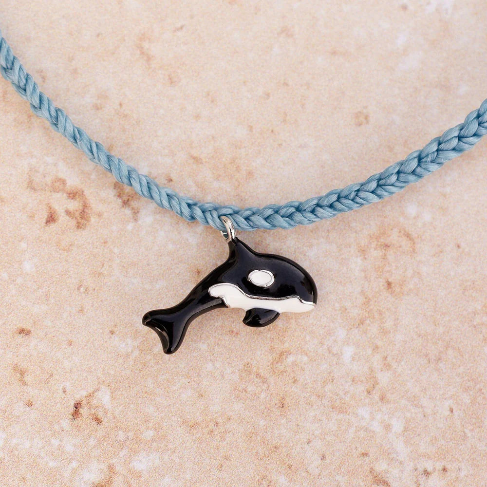 Pura Vida Sky Blue Orca Charm Bracelet
