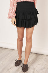 SS1104LA - Teen Ruffle Skirt-M Black wash main image 0