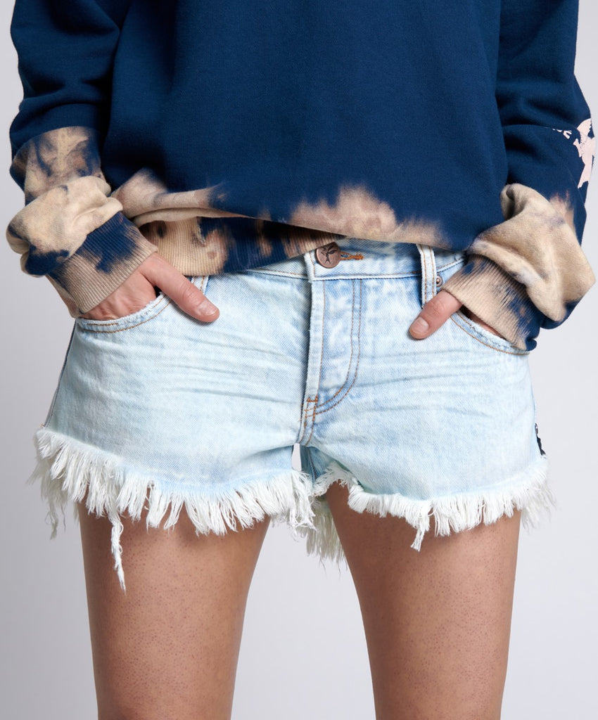 FLORENCE DUKES LOW WAIST MINI DENIM SHORT - ONE TEASPOON