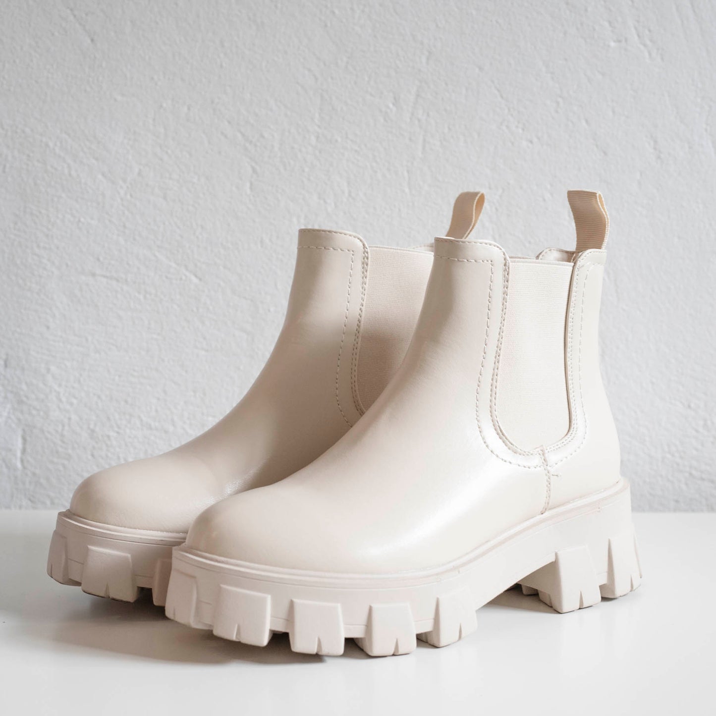 Natural Lug Bootie Boots - NB