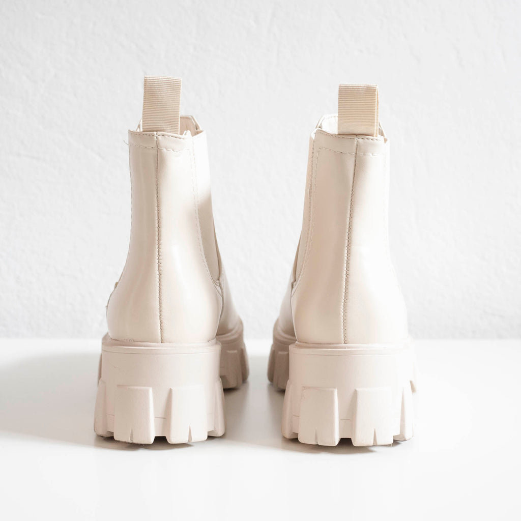 Natural Lug Bootie Boots - NB