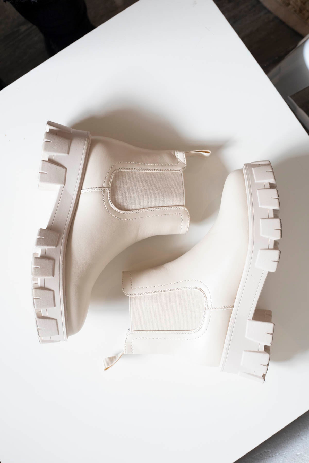 Natural Lug Bootie Boots - NB