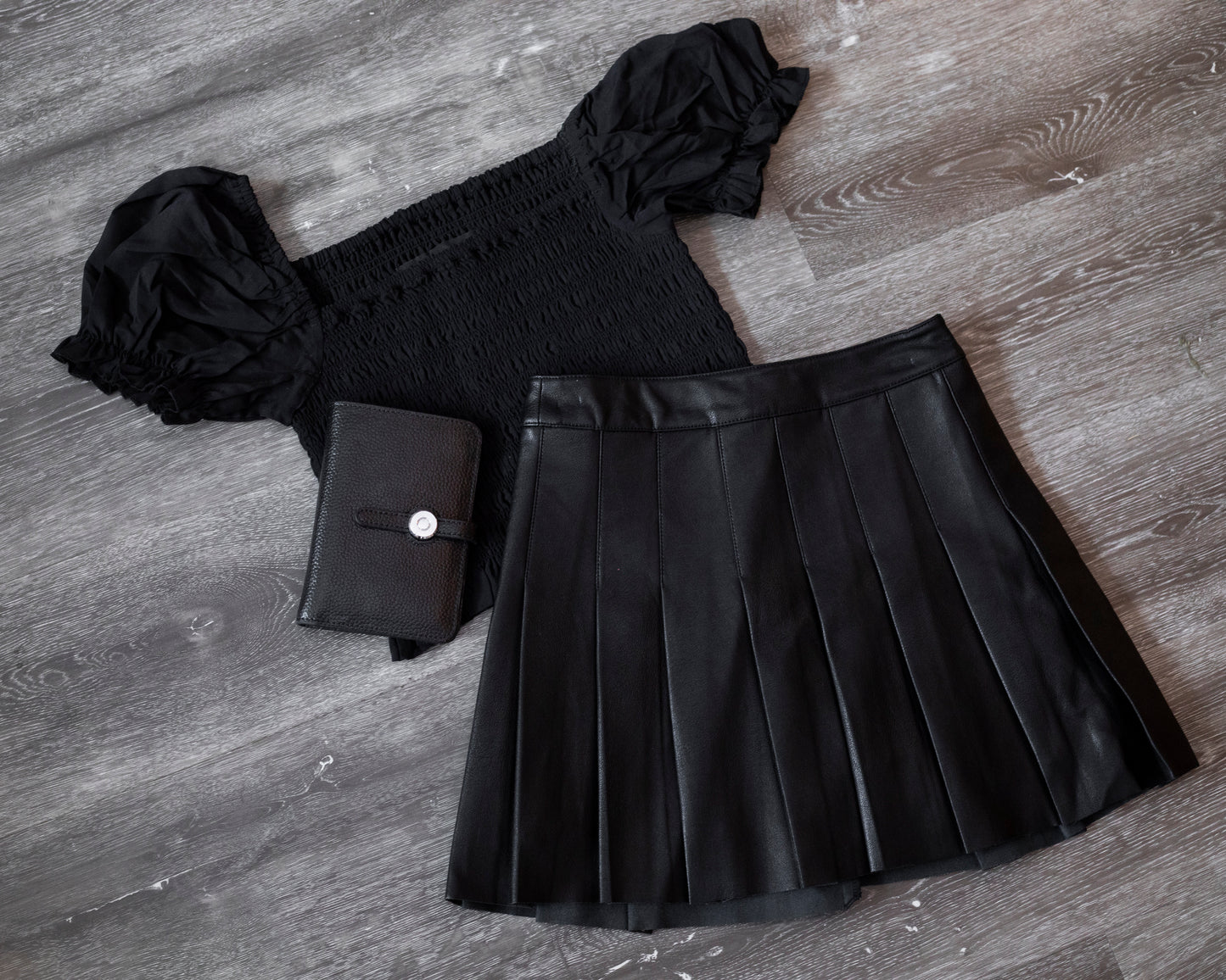 Marlee Puff Sleeve Top (Tweens) - Black