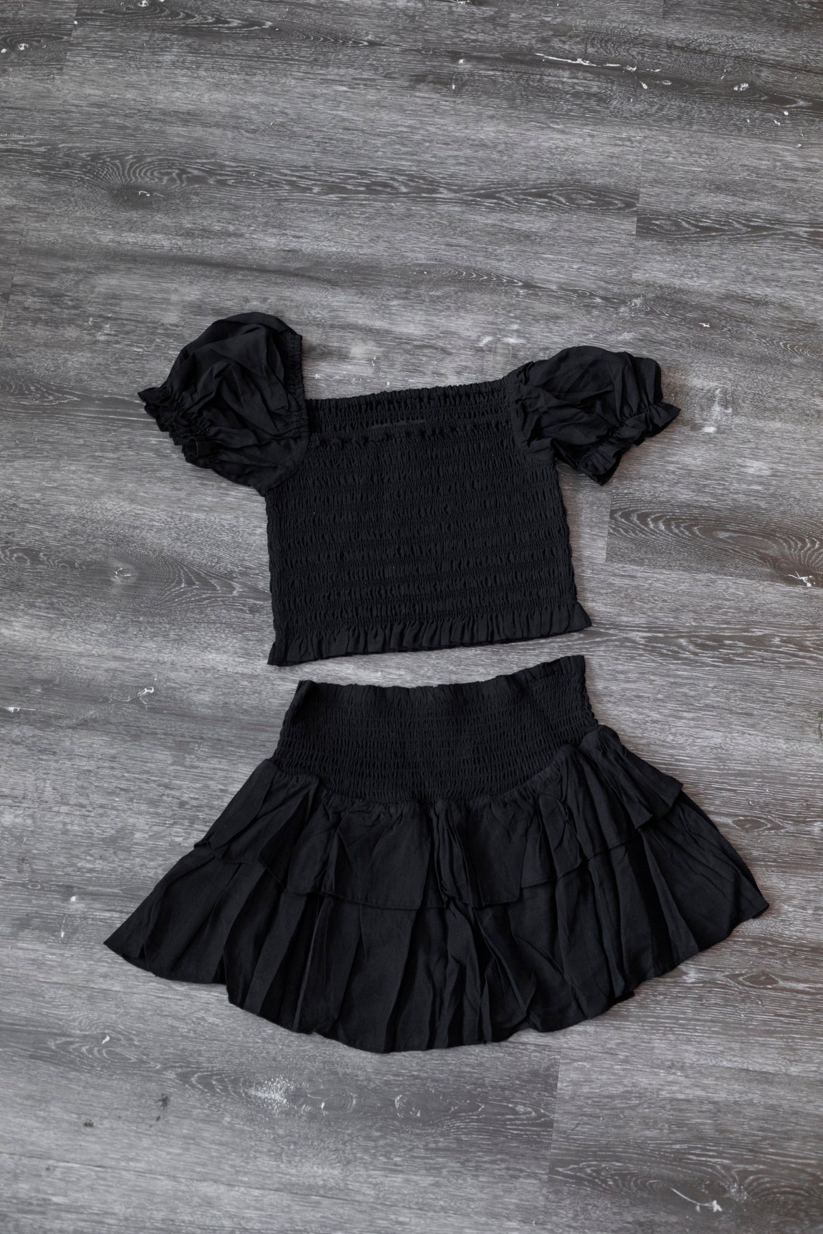 Marlee Puff Sleeve Top (Tweens) - Black