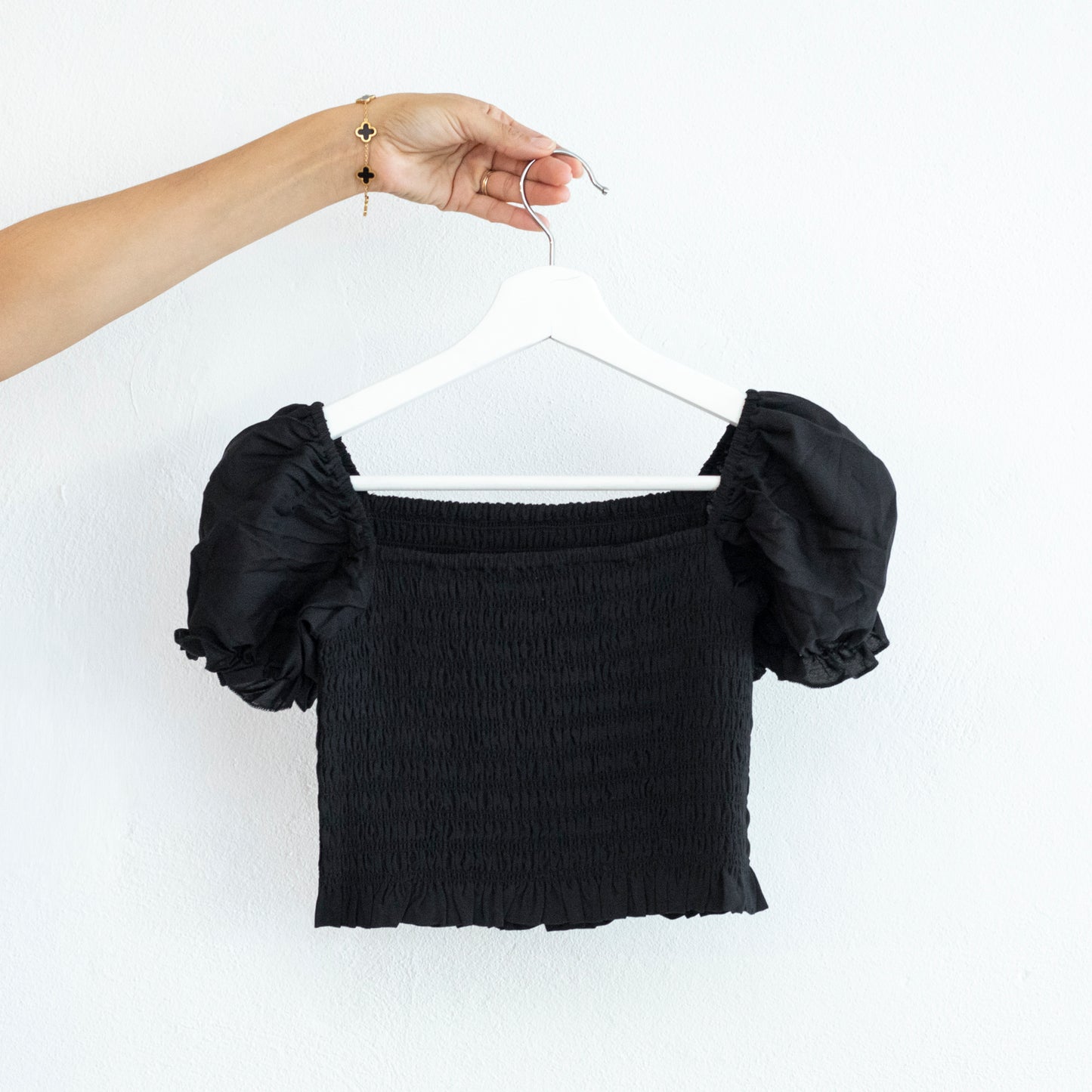 Marlee Puff Sleeve Top (Tweens) - Black