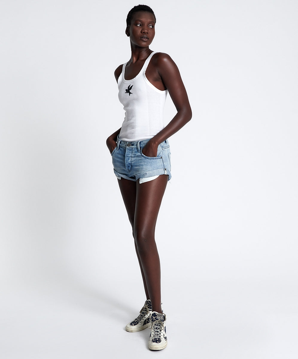 One Teaspoon Salty Dog Bandits Low Waist Denim Short