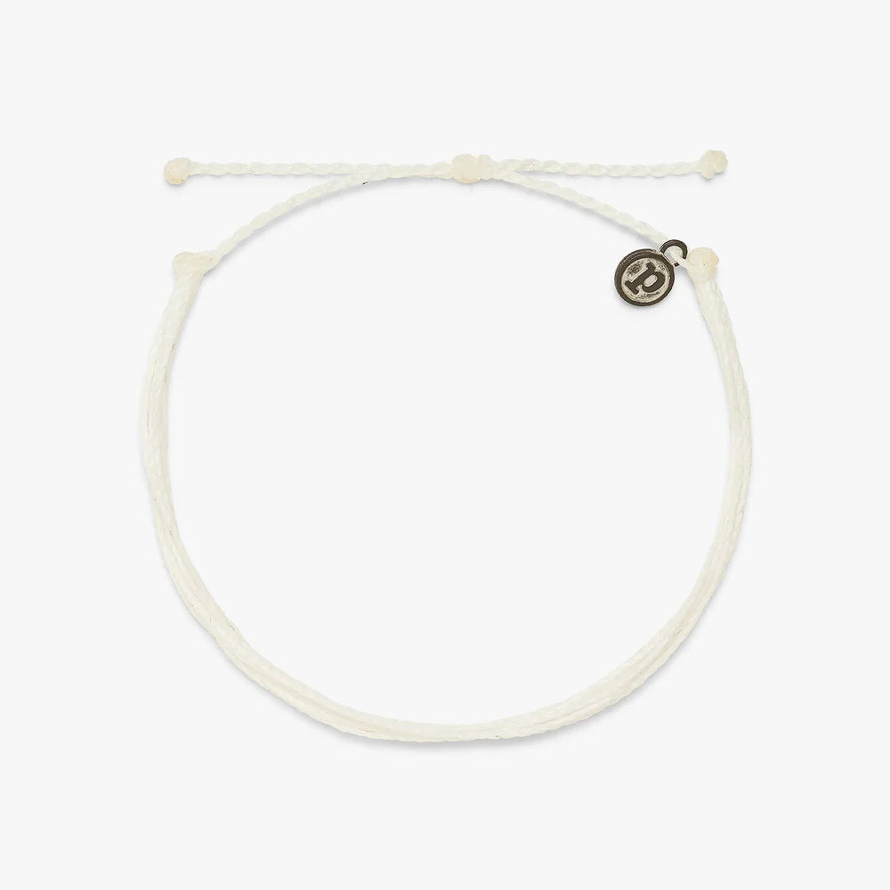 Pura Vida Original White Anklet
