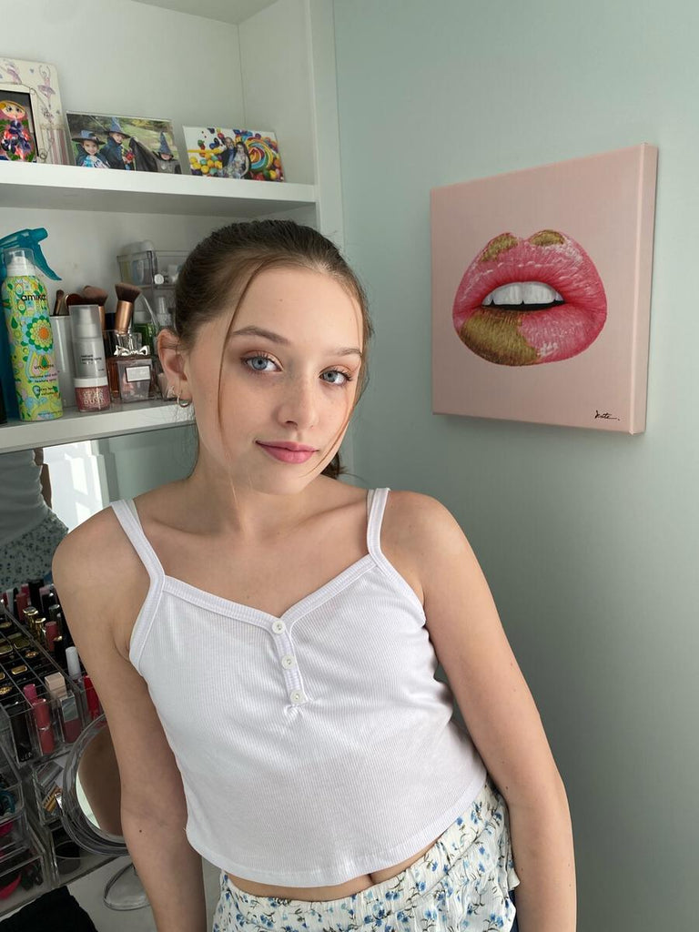 Button down Teen Crop Top Cami - Tween