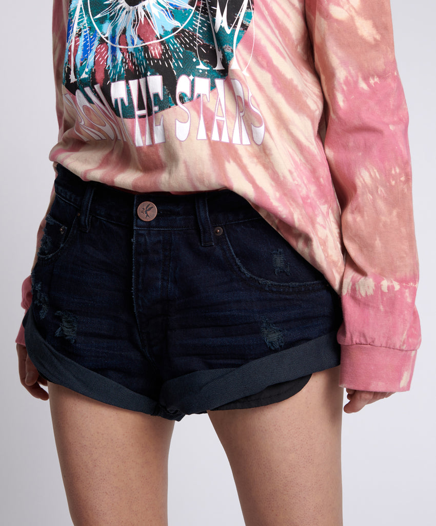Fox Black Low Waist Bandits - One Teaspoon