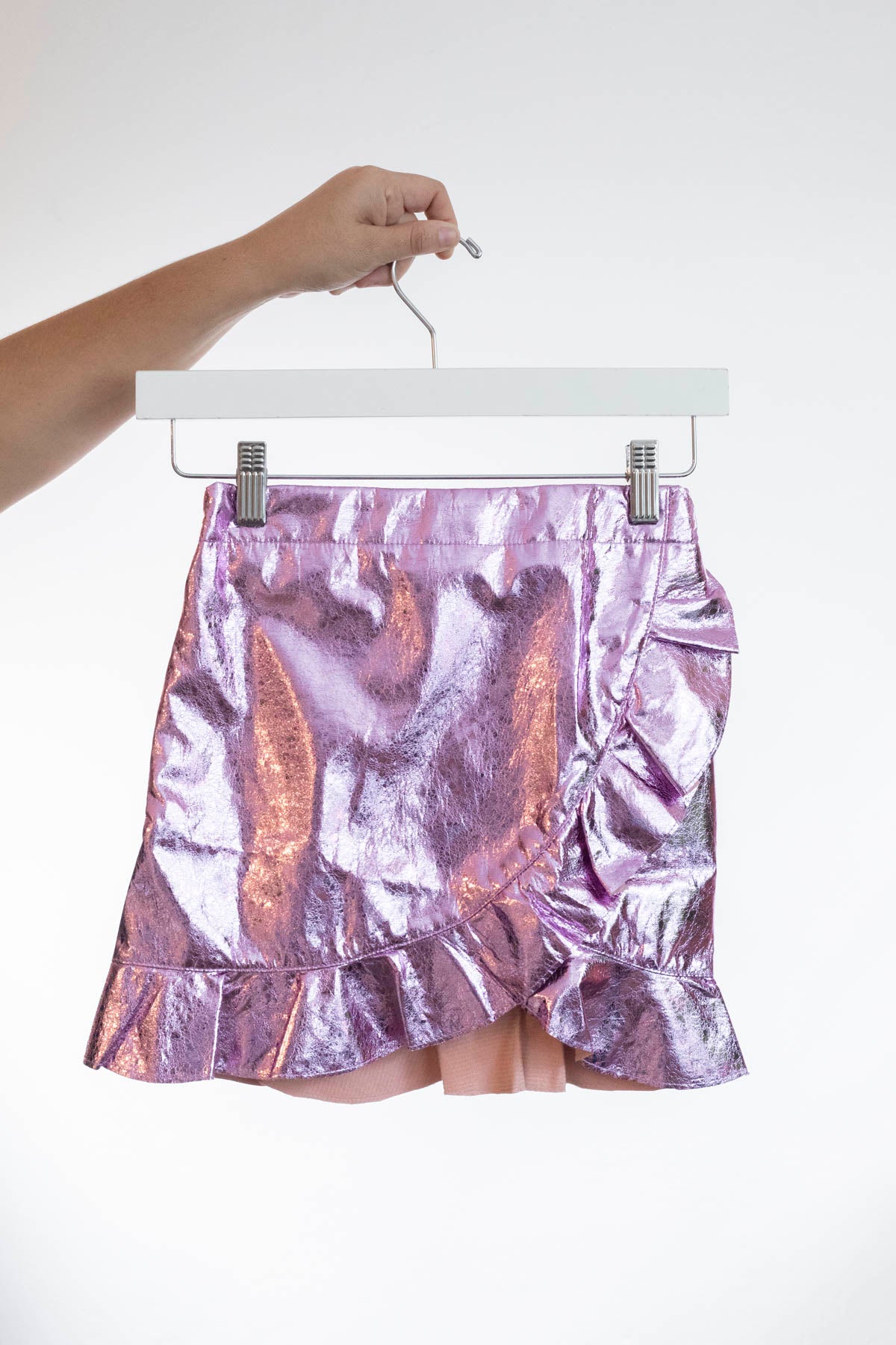 Pink Metallic Mini Skirt - LO