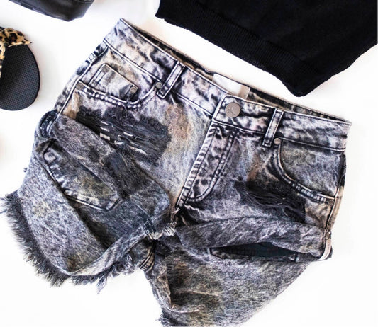 Sunset Acid Bandits Low Waist Denim Short