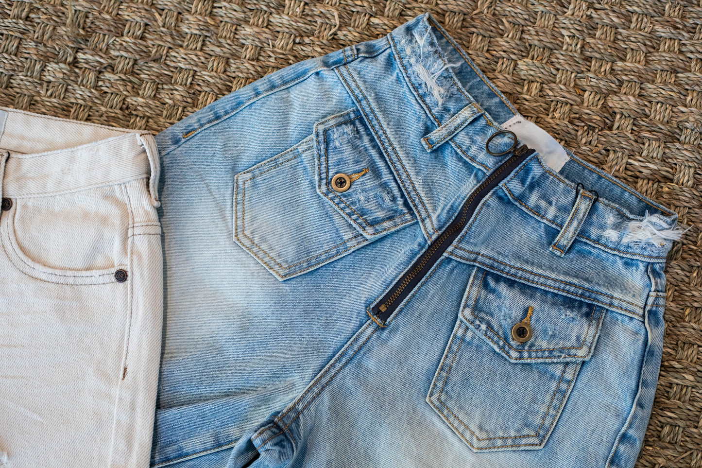 ONE TEASPOON KANSAS BLUE BRIDGETTES VNTAGE LING LENGTH DENIM SHORT