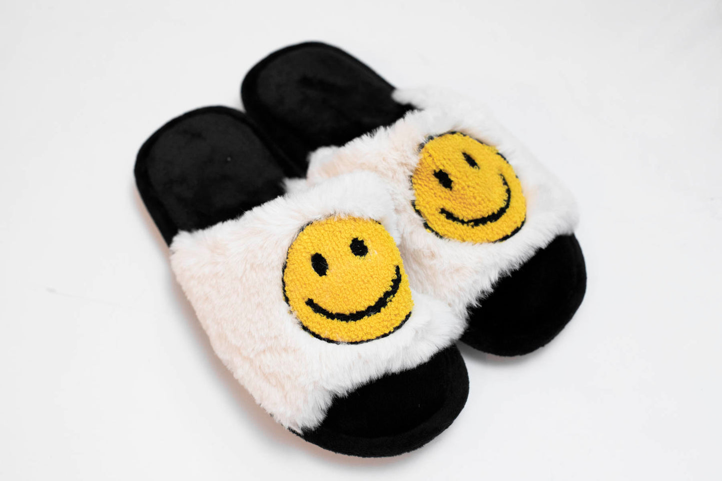 Happy Face Peep Toe Slippers
