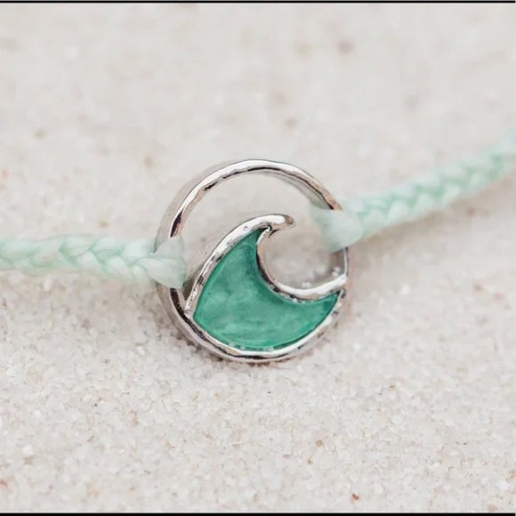 Pura Vida Opaque Resin Aqua Wave Bracelet
