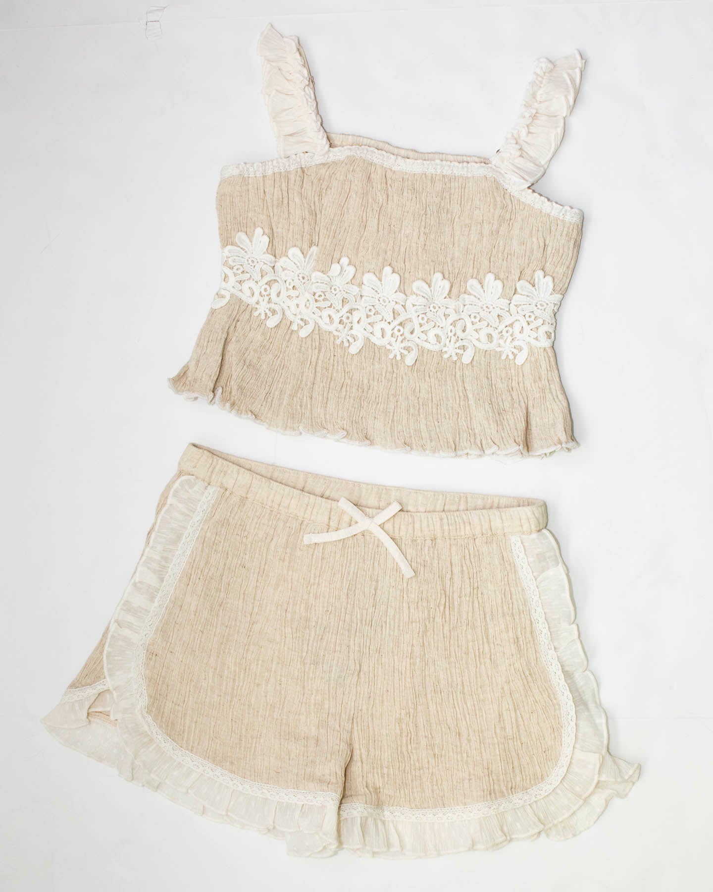 Couture Oatmeal Evie Girl Shorts