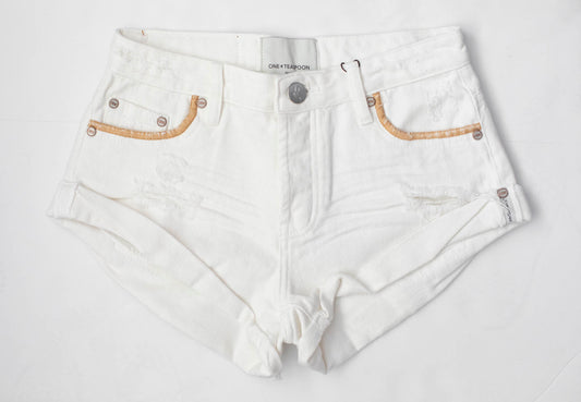 Pearl Bandit Low Waist Denim Shorts - One Teaspoon