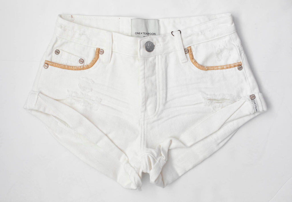 Pearl Bandit Low Waist Denim Shorts - One Teaspoon