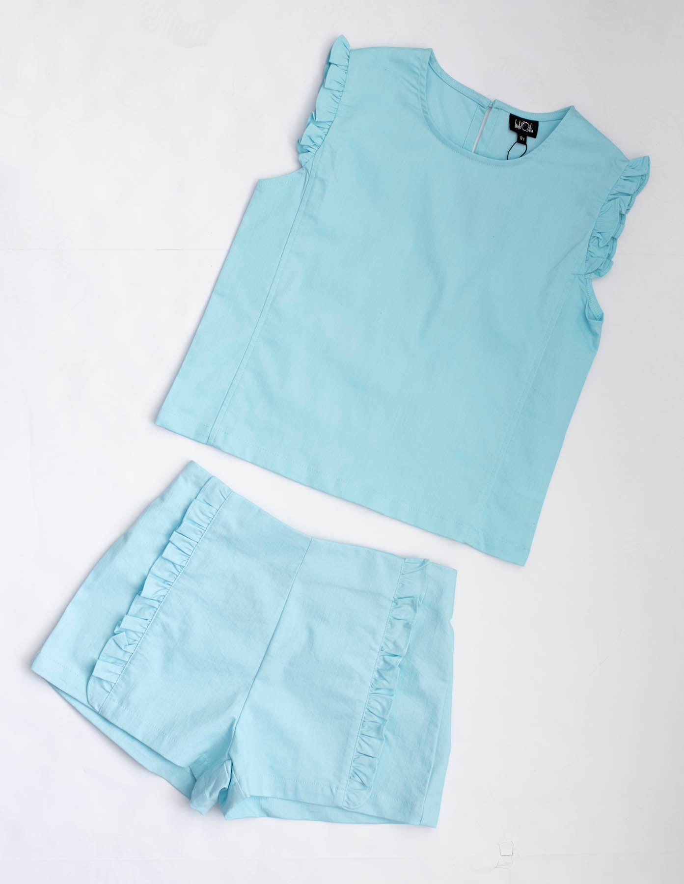 Aqua Ruffle Shorts- LO