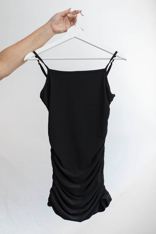 CC Black Nancy Ruched Dress - Tween