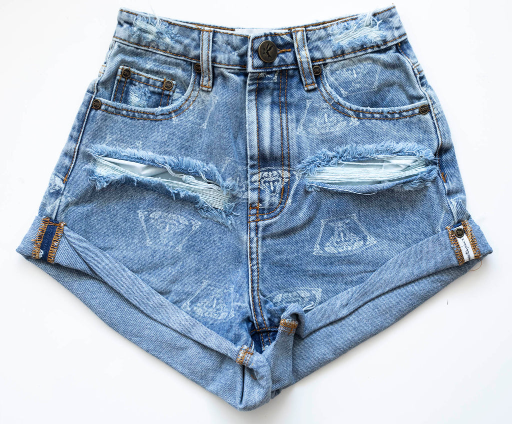 Medusa Bandits High Waist Denim Shorts - One Teaspoon