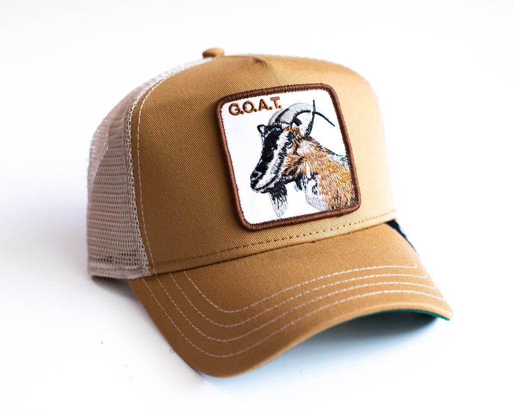 The GOAT Khaki Trucker Hat - Goorin Bros