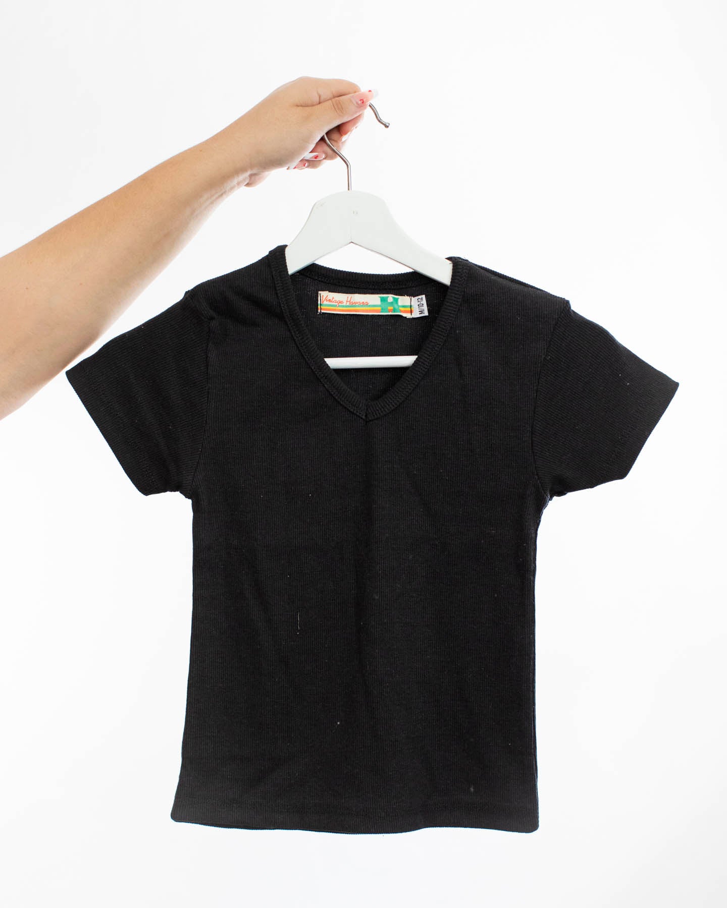 VH Girl's Ribbed V-Neck Tee