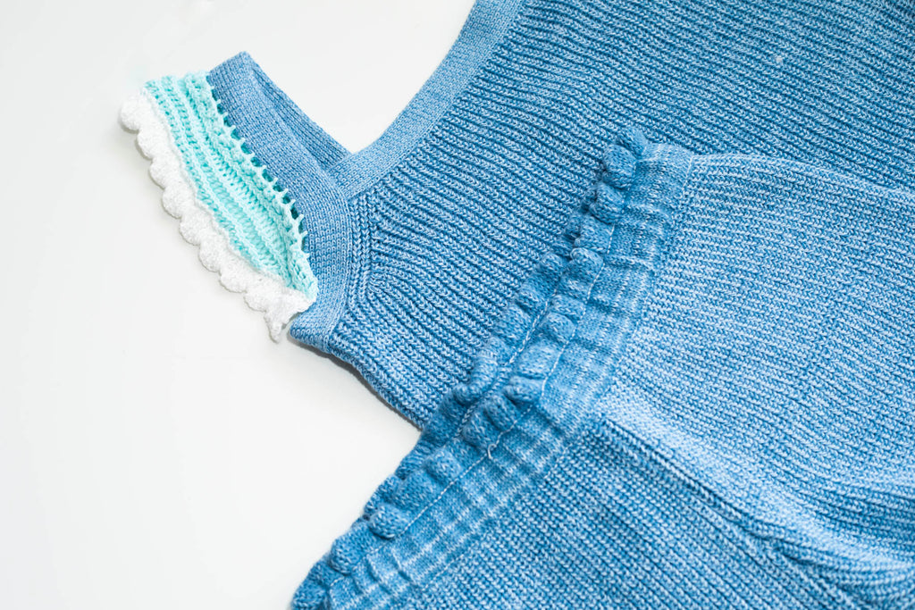 Design History Girl's Faded Indigo Knitted Shorts