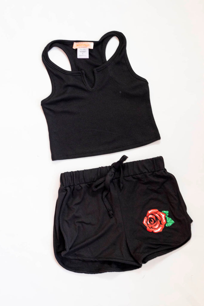 Ribbed Notch Neck Racerback Tank  - Tween