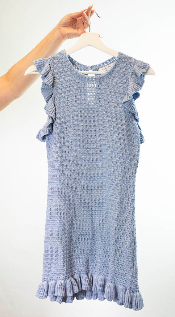 MS Crochet Ruffle Edge Sleeveless Dress