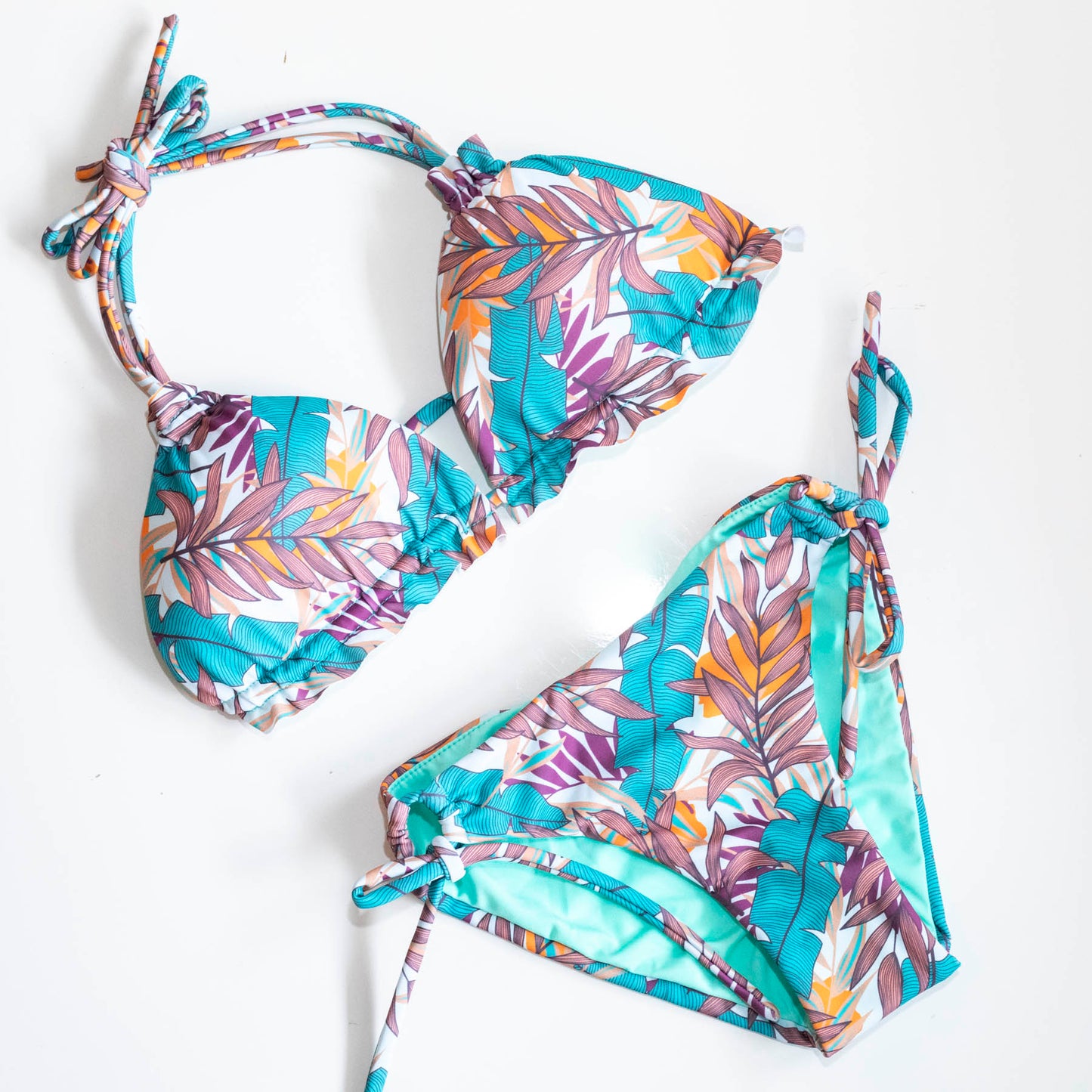 Floral Aqua Bikini Set - Sabz