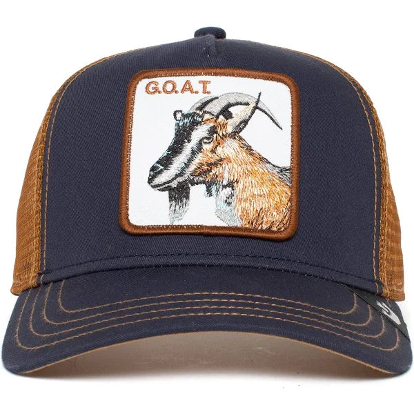 The GOAT Navy Trucker Hat - Goorin Bros