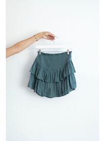 MS W Smocked Ruffle Skirt With Shorts