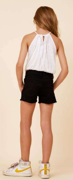VH Girl's Slub Elastic Bottom Tank